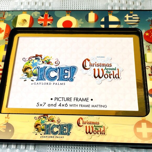 Photo Frame 5 x 7 Gaylord Palms Souvenir ICE Christmas Around the World 2017 NOS - Picture 8 of 9